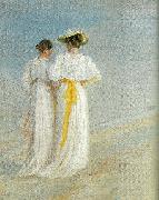 sommeraften pa skagen sonderstrand, anna ancher og marie kroyer